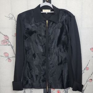 Escada Wool/Cotton Zip Front Blazer Size 38